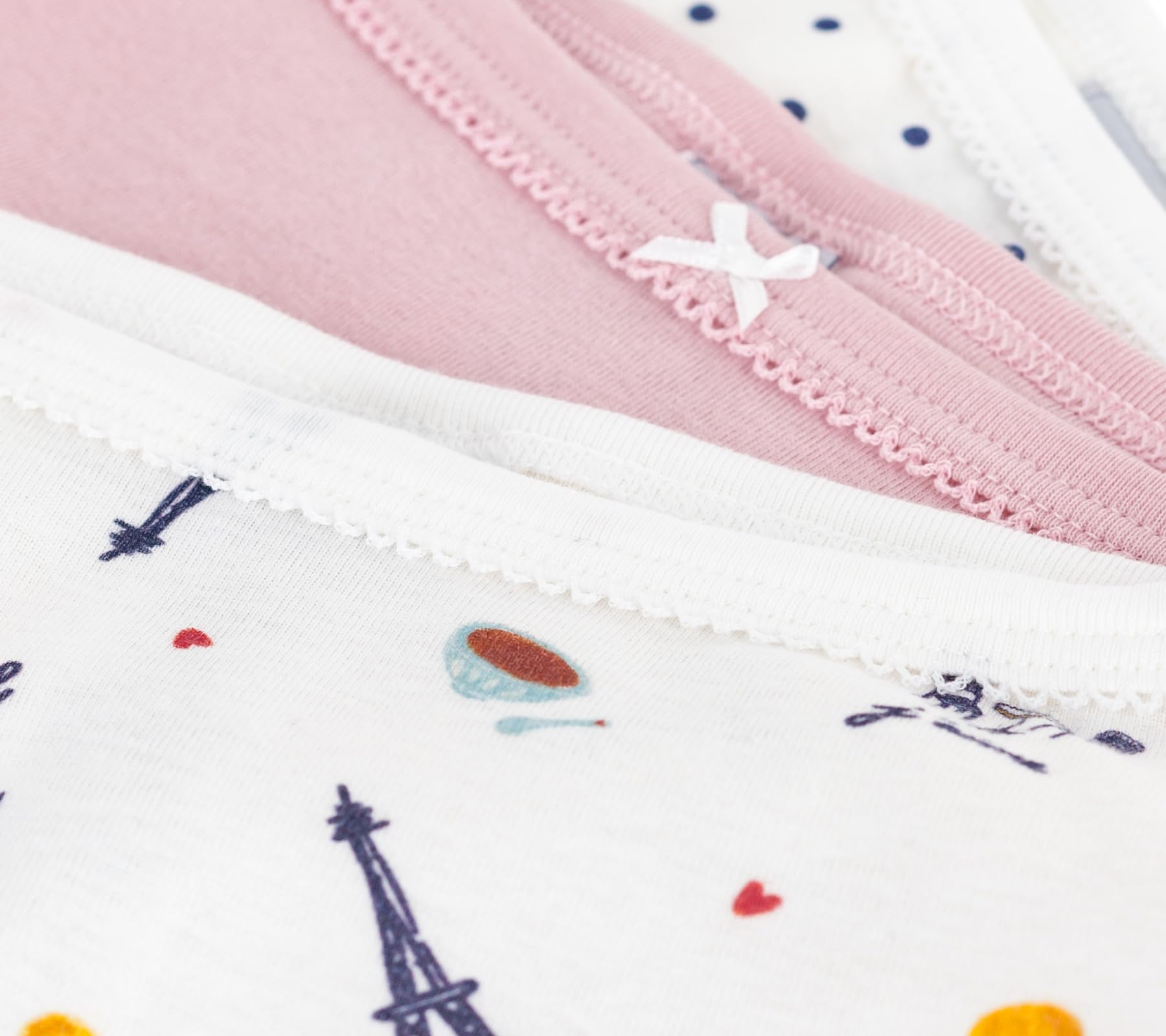 Petit Bateau Lot de Culottes Enfant en Coton Taille Haute Imprimé Paris A0eje00 sous Vêtements Jour Fille (Lot de 3)