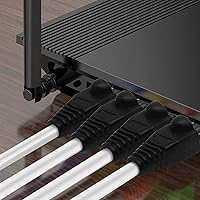 Vista 8 de Conector de cable Ethernet RJ45 de plástico blando Botas de alivio de tensión CAT5 CAT5E CAT6 CAT6E 100PCS (negro)