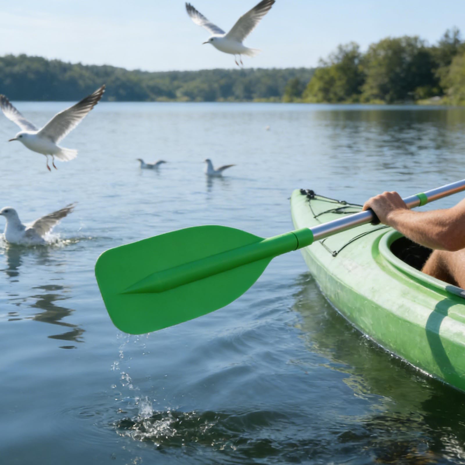 DOITOOL Pagaia Telescopica Galleggiante per Kayak e Canoa Impugnatura a T Antiscivolo Pagaia Pieghevole Compatta per Rafting e Sport Acquatici per Viaggi Outdoor