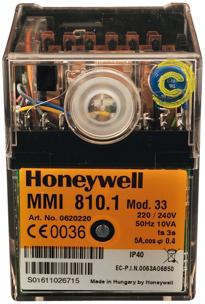 HONEYWELL MMG 810. 1 Mod.33 Gasfeuerungsautomat, NEU im geöffneten OVP, offiziell unbenutzt, voll funktionsfähig