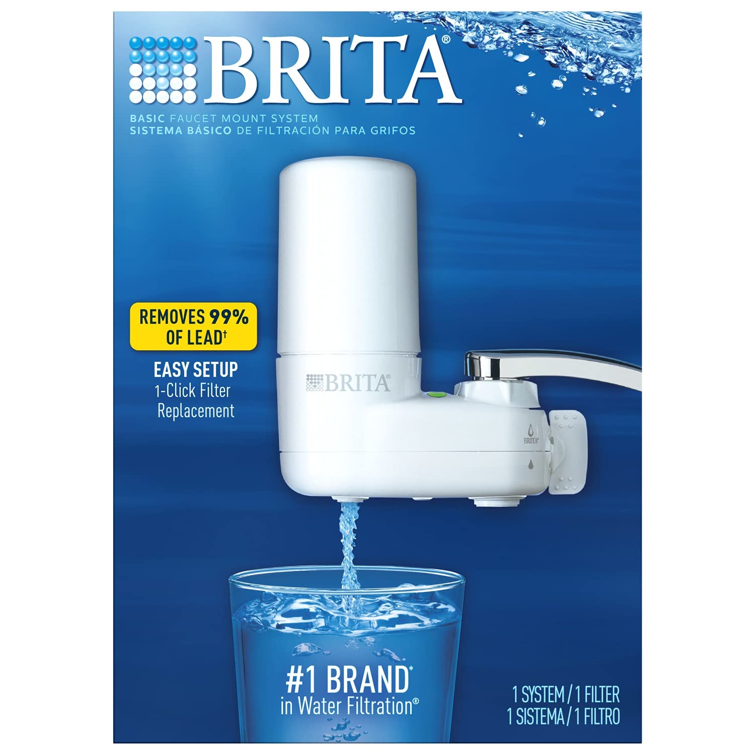 Brita Tap Water Filter System, Water Faucet Filtration System with