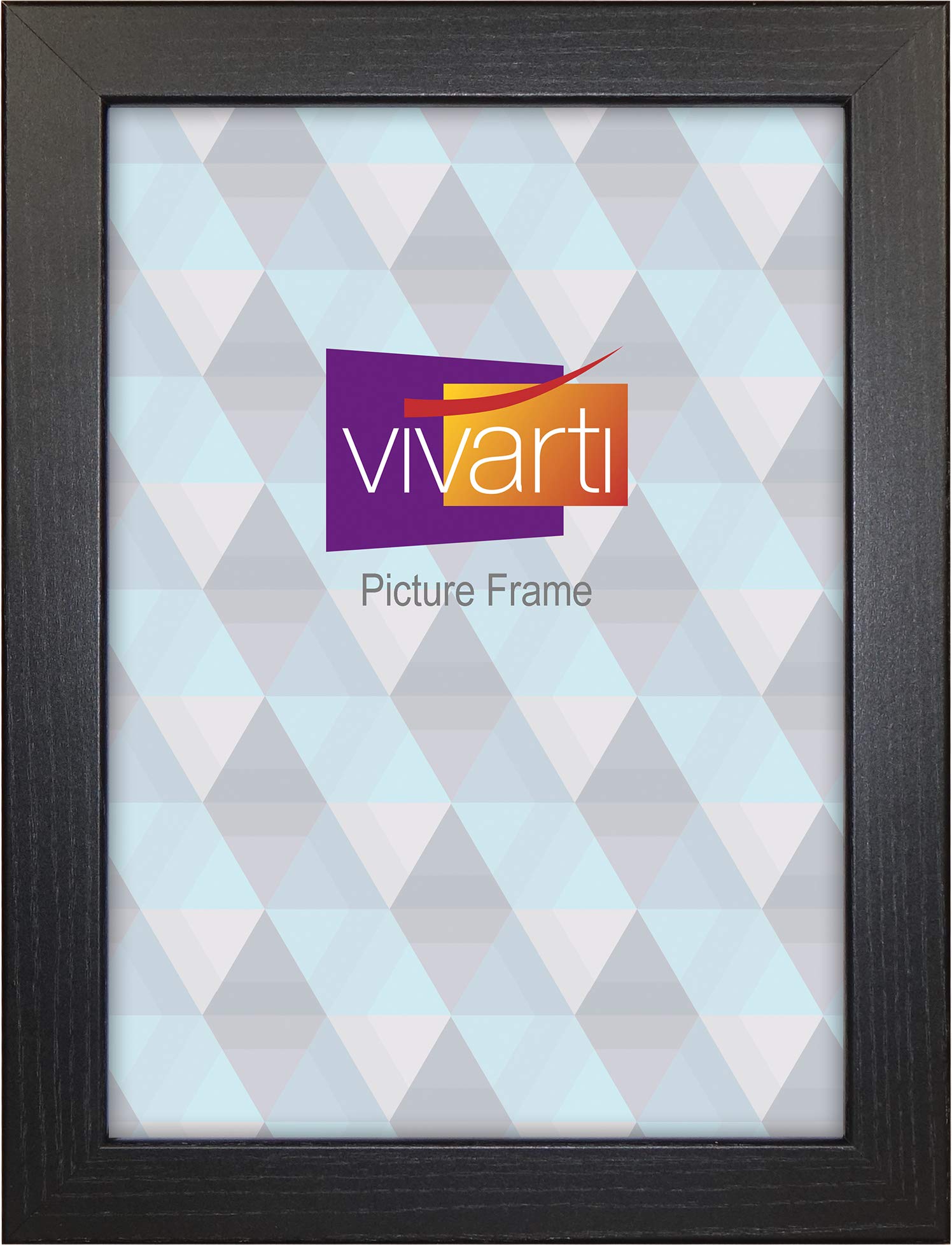 Vivarti Black Ash Finish Black Ash Picture Frame (A4 Size, 21 X 29.7Cm) Portrait Or Landscape Photo Frame With Clear Styrene Sheet & Wall Mounted Hook For Photos, Pictures, Posters, Decor, Certificate Frame