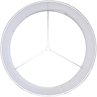 Vista 4 de Juego de 2 pantallas de lámpara de tambor de lino blanco puro de 13" superior x 13" inferior x 10" de alto (Spider) pantallas de lámpara