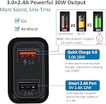 USB Bloc chargeur,4-Pack 30W Double port USB Un chargeur mural adaptateur d'alimentation QC 3.0 Multiport USB Fiche de charge, Double USB Blocs d'alimentation pour iPhone 17 16 15 14 13 Pro Max,iPad,Galaxie, Tablette, Pixel, Android