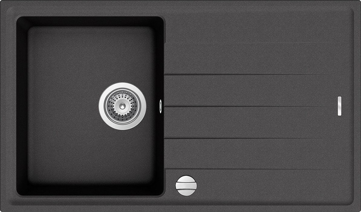 Victory S780 Granitspüle 78x50cm Küchenspüle Einbau Spülbecken ab 45/50er Schrank inkl. Drehexcenter Made in Germany (gray)