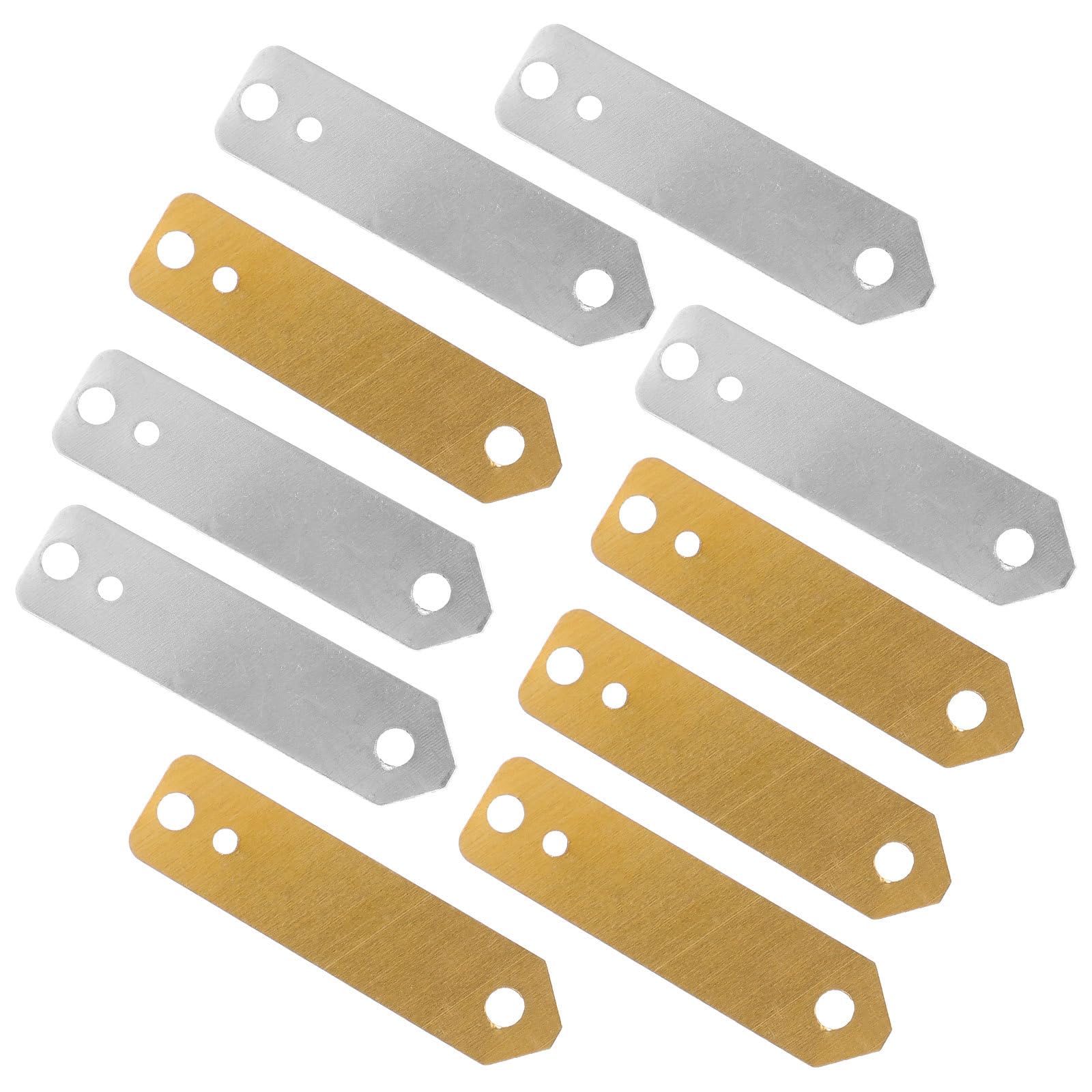 Hemobllo Copper and Zinc Anode Sheets 10Pcs for Science Experiments, Electrode Materials for Fruit Battery Power Generation and School Laboratory Use