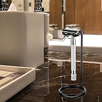Vista 6 de Linkidea Paquete de 2 soportes de acero inoxidable para maquinilla de afeitar, soporte para afeitadora de viaje, compatible con maquinilla