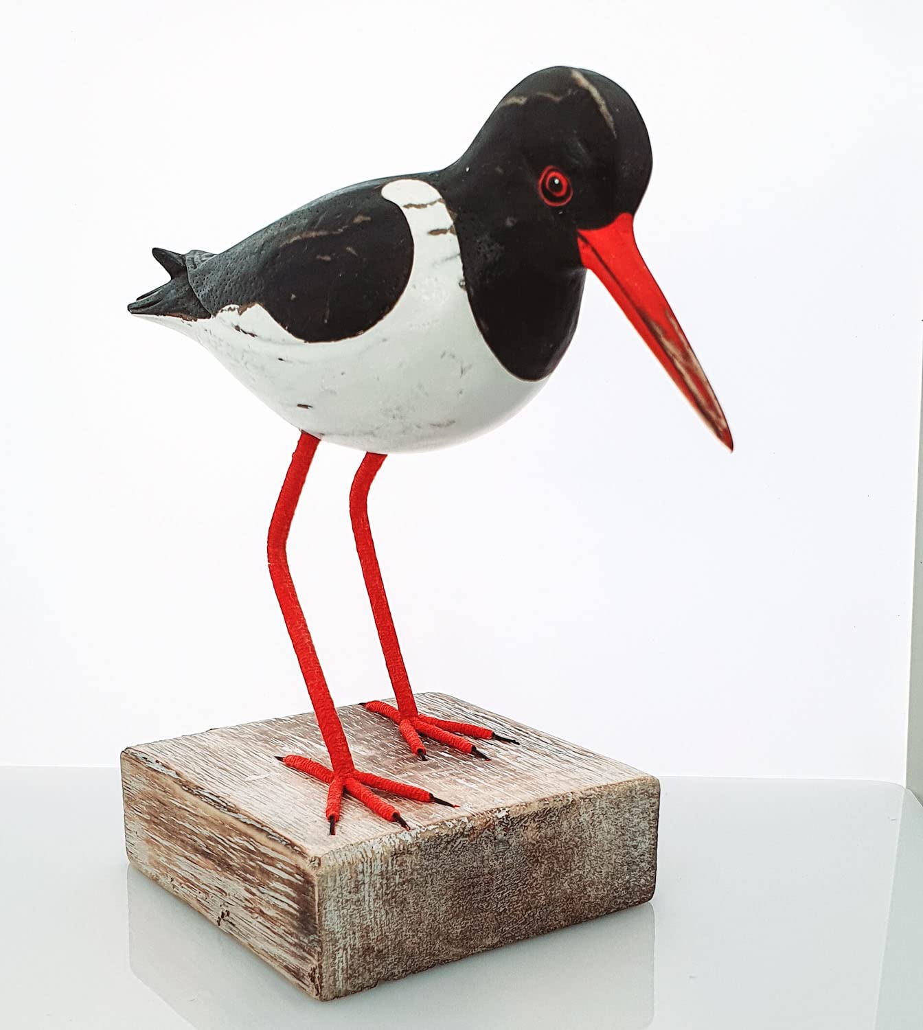 Handcrafted Wood Oystercatcher Figurine, Multicolor - Image 3