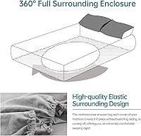 Vista 43 de Simple&Opulence Linen Fitted Sheet (1 Piece) - 14 Inch Deep Pocket Mattress Cover Natural Flax Cotton Blended Soft Breathable Bedding - Linen, Full