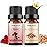 Sedbuwza Rose Sandalwood Essential Oil Set, Rose Fragrance Oil Sandalwood Scent Oil Set for Diffuser, Aromatherapy, Massage, Soap, Candle Making 2 x 10 ml