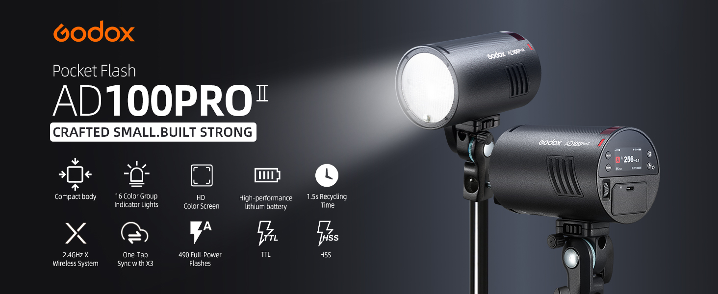 Amazon.com : Godox Outdoor Flash,Godox AD100Pro II AD100ProII