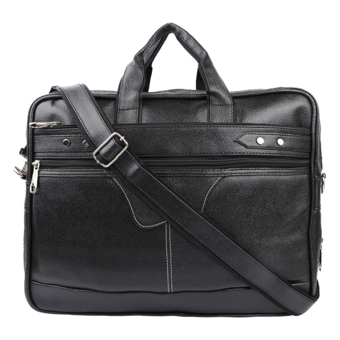 Synthetic Leather Casual Travel Laptop/Crossbody Trendy Messenger Bag for Men-image-46