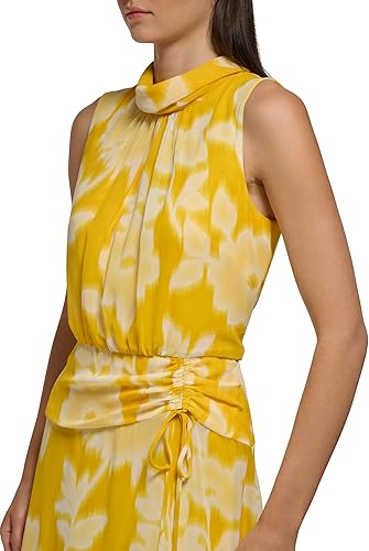 Miniatura 2 de Karl Lagerfeld Womens Black and White High-Low Long Dress