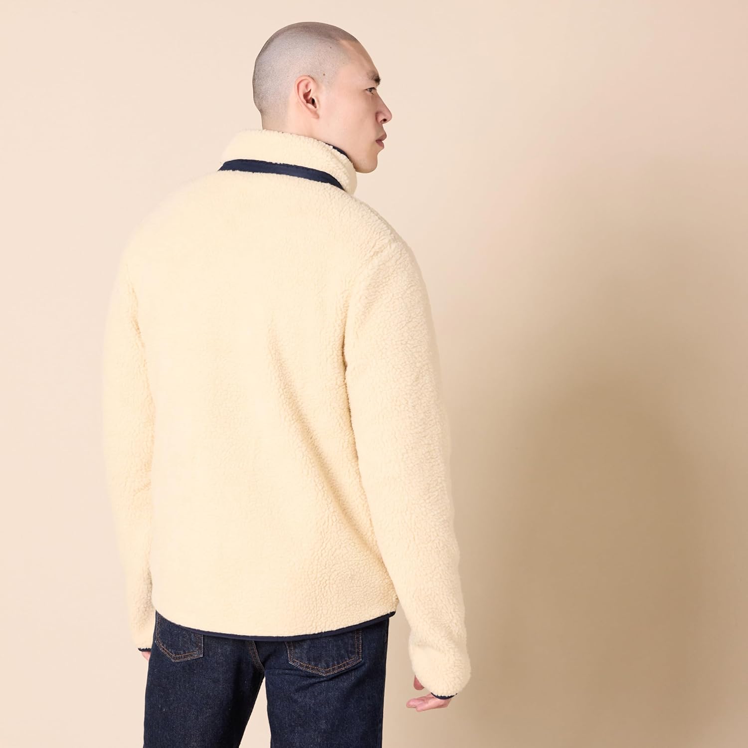 Amazon Essentials Mens Teddy Fleece Full-Zip Mock Neck Jacket with Chest Pockets - Image 3