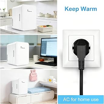 Mini Fridge, 6L/8 Can Portable Personal Refrigerator - Cooler and Warmer, Ideal for Car Use and for Skin Care, Cosmetics, Beverage, Food,Great for Bedroom, Office, Dorm