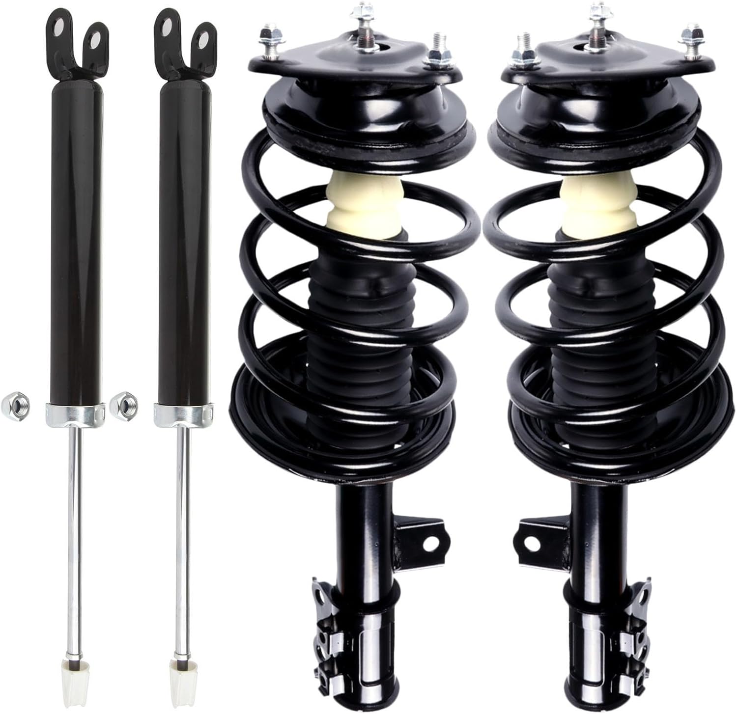 Front and Rear Shock Absorber Assy Fits for 2007-2010 for Hyundai for Elantra, 172305 Complete Struts with Coil Springs and Gas Shocks Absorbers (Set of 4)