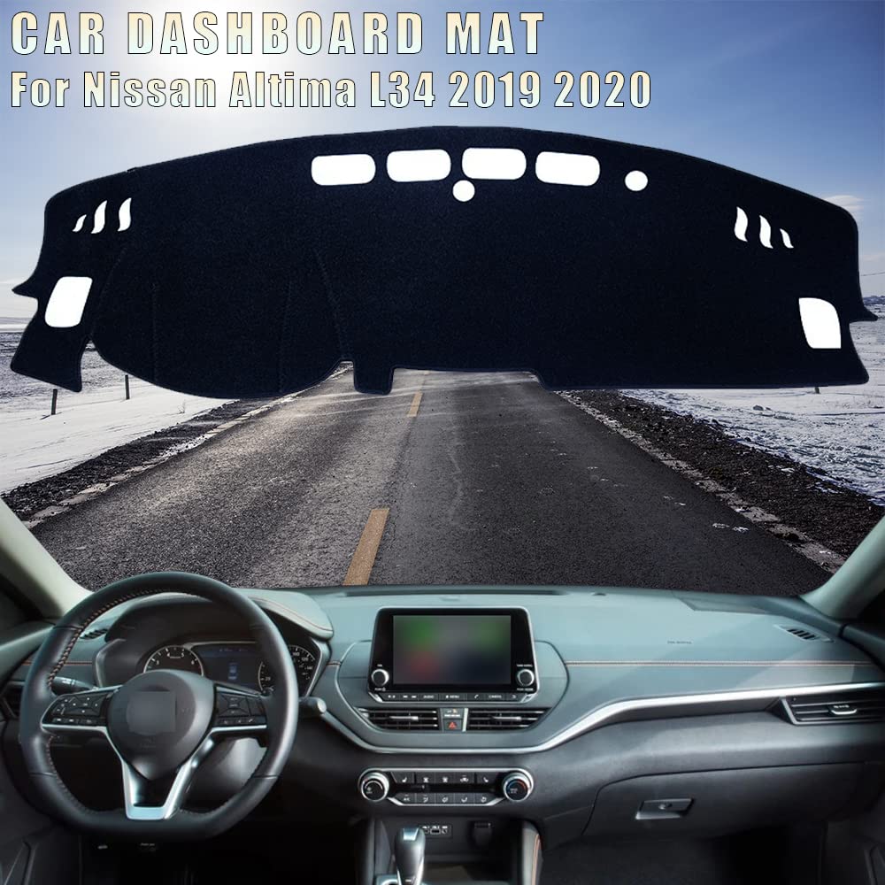 JMOYUE Flannel Dashboard Dash Cover Nonslip Car Dash Board Mat Compatible with Nissan Altima L34 2019 2020