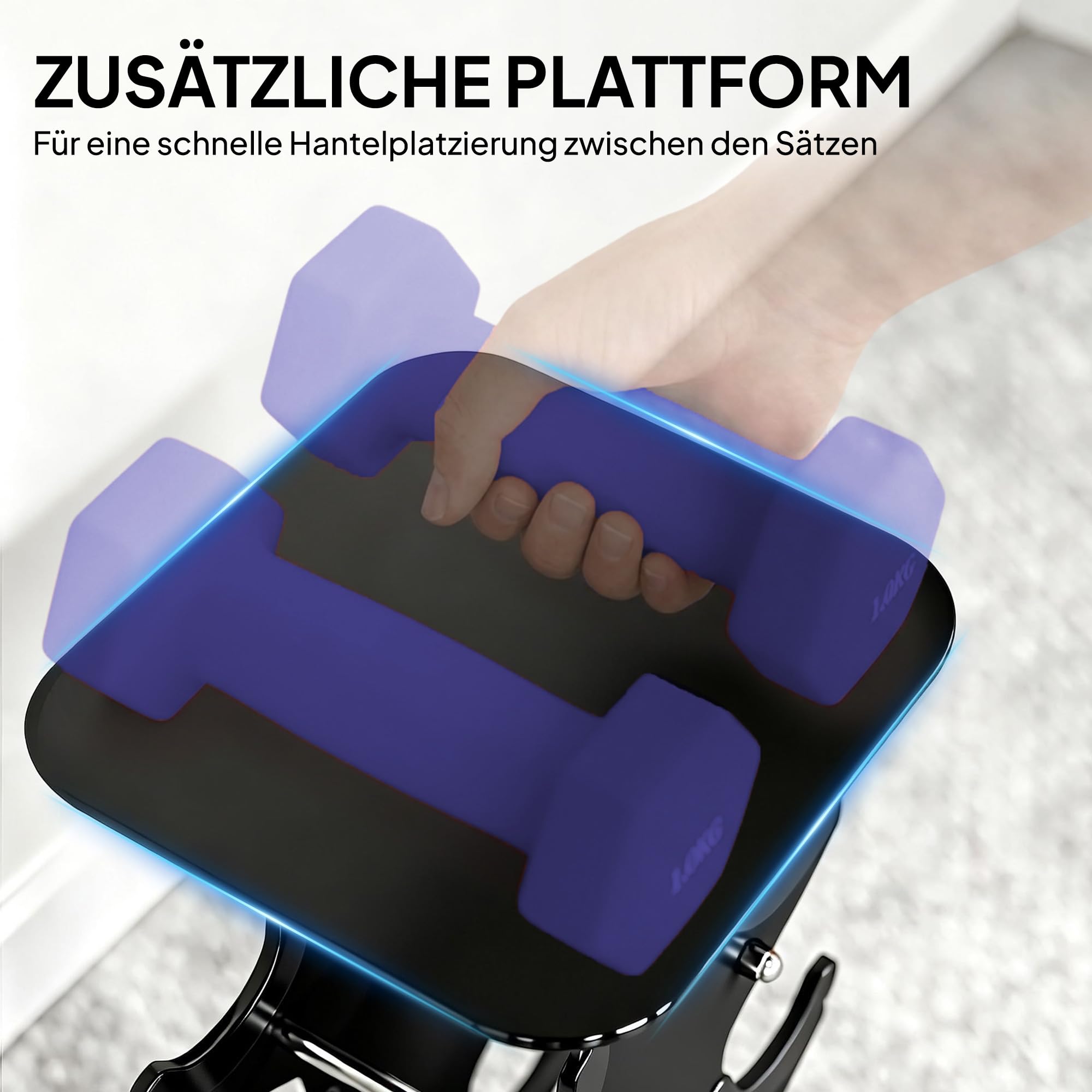 SPORTNOW Zestaw hantli 3 pary z stojakiem, antypoślizgowe uchwyty, 1-5 kg, heksagonalny zestaw hantli do treningu w domu, siłownia