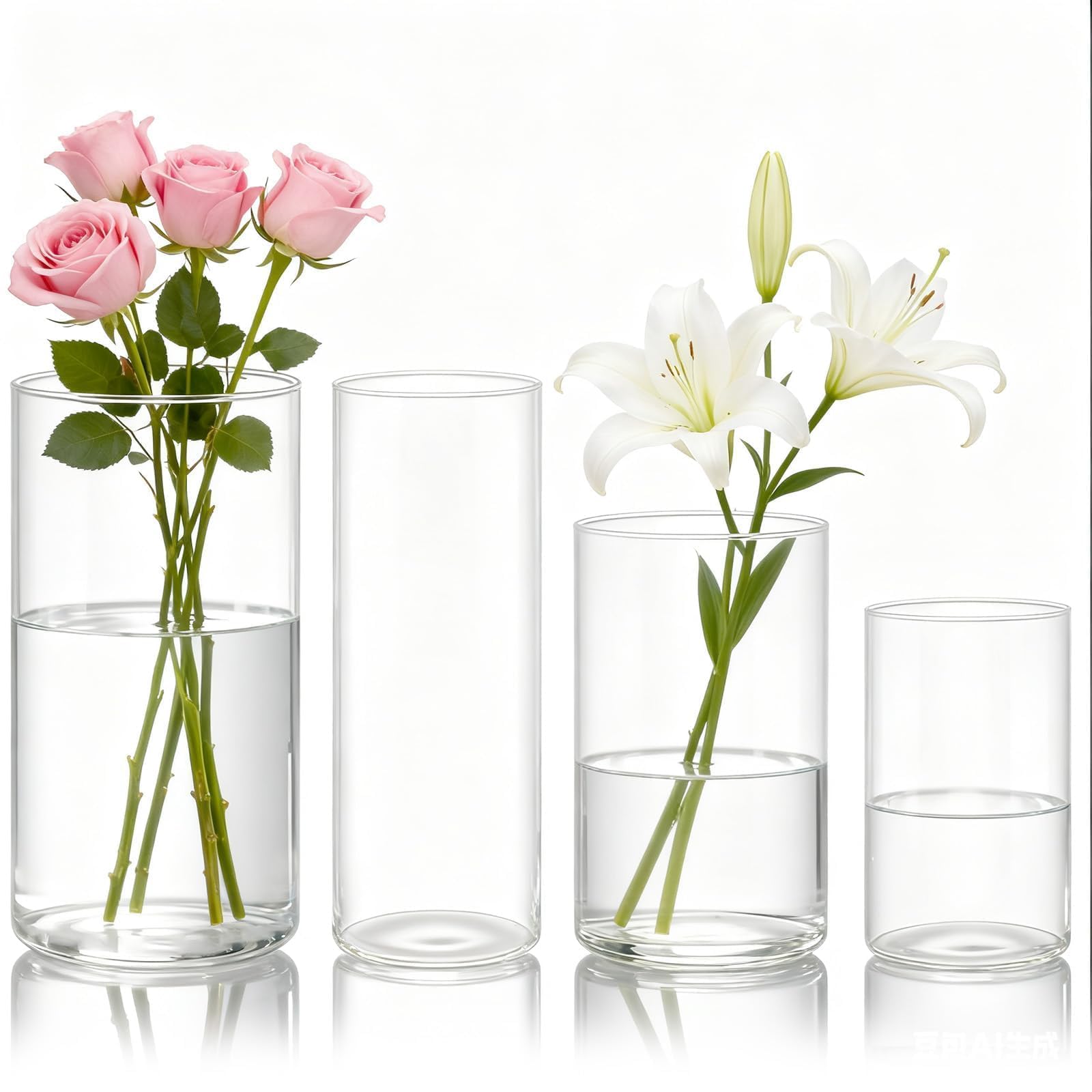 Vase acrylique transparent incassable pour éviter la casse lors des compositions de mariage