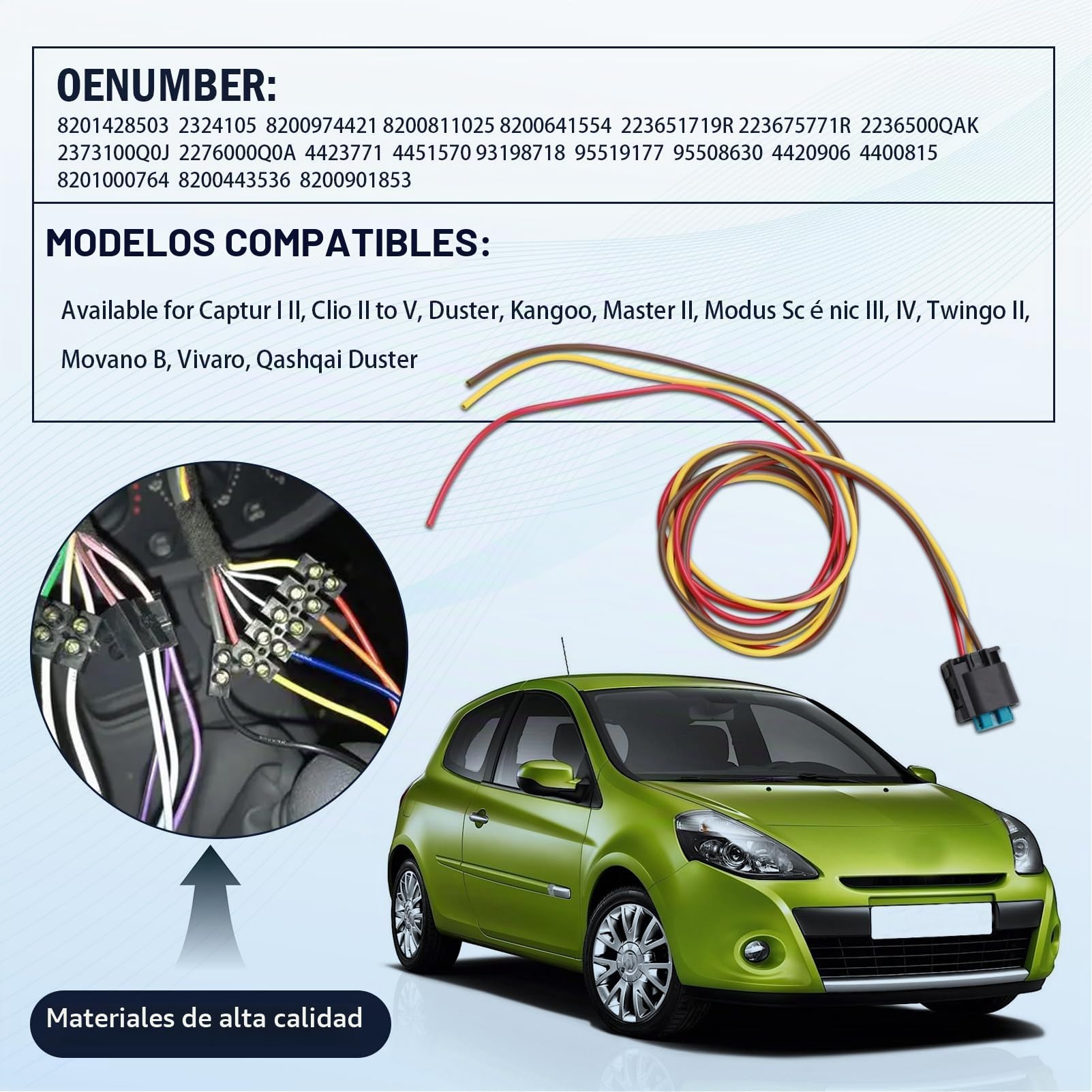 Cableado sensor de presión para Captur I II Clio II Kangoo Master II Modus Scénic III IV Twingo II Movano B Vivaro Qashqai 8201428503 2324105