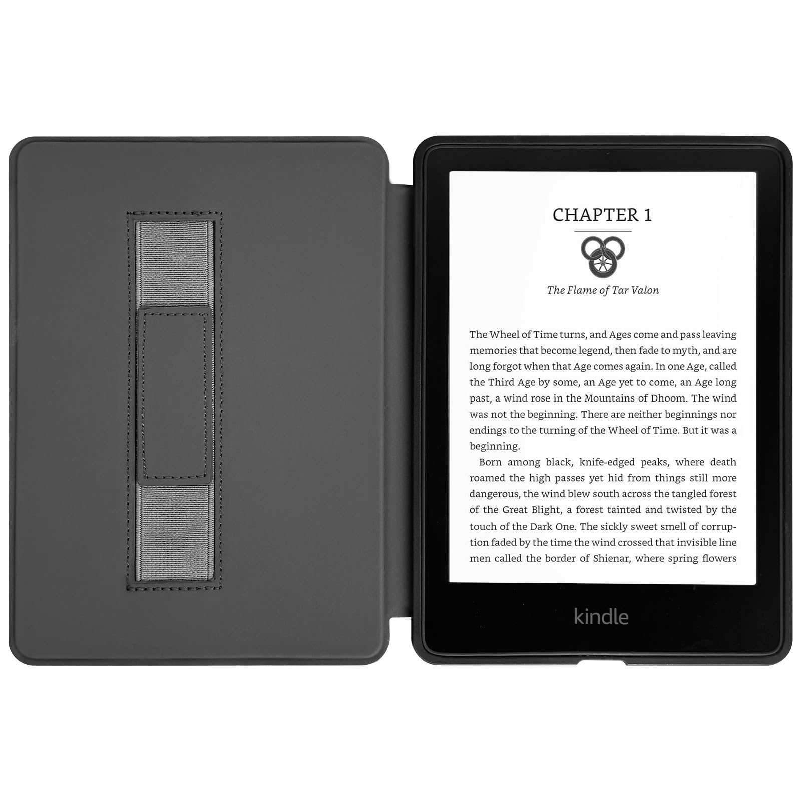 MOROCK Schlanke Schutzhülle für 15,2 cm (6 Zoll) Kindle (11. Generation, Version 2024/2022, Modell-Nr. RS23CV/C2V2L3), hochwertige, leichte Schutzhülle aus PU-Leder mit Handschlaufe, automatischer