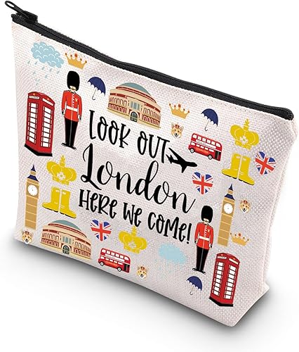 JNIAP London City Bolsa de maquillaje Londres Regalos de viaje Londres Bolsa de aseo Londres Bolsa de viaje Londres Bolsa de viaje Londres Bolsa de,