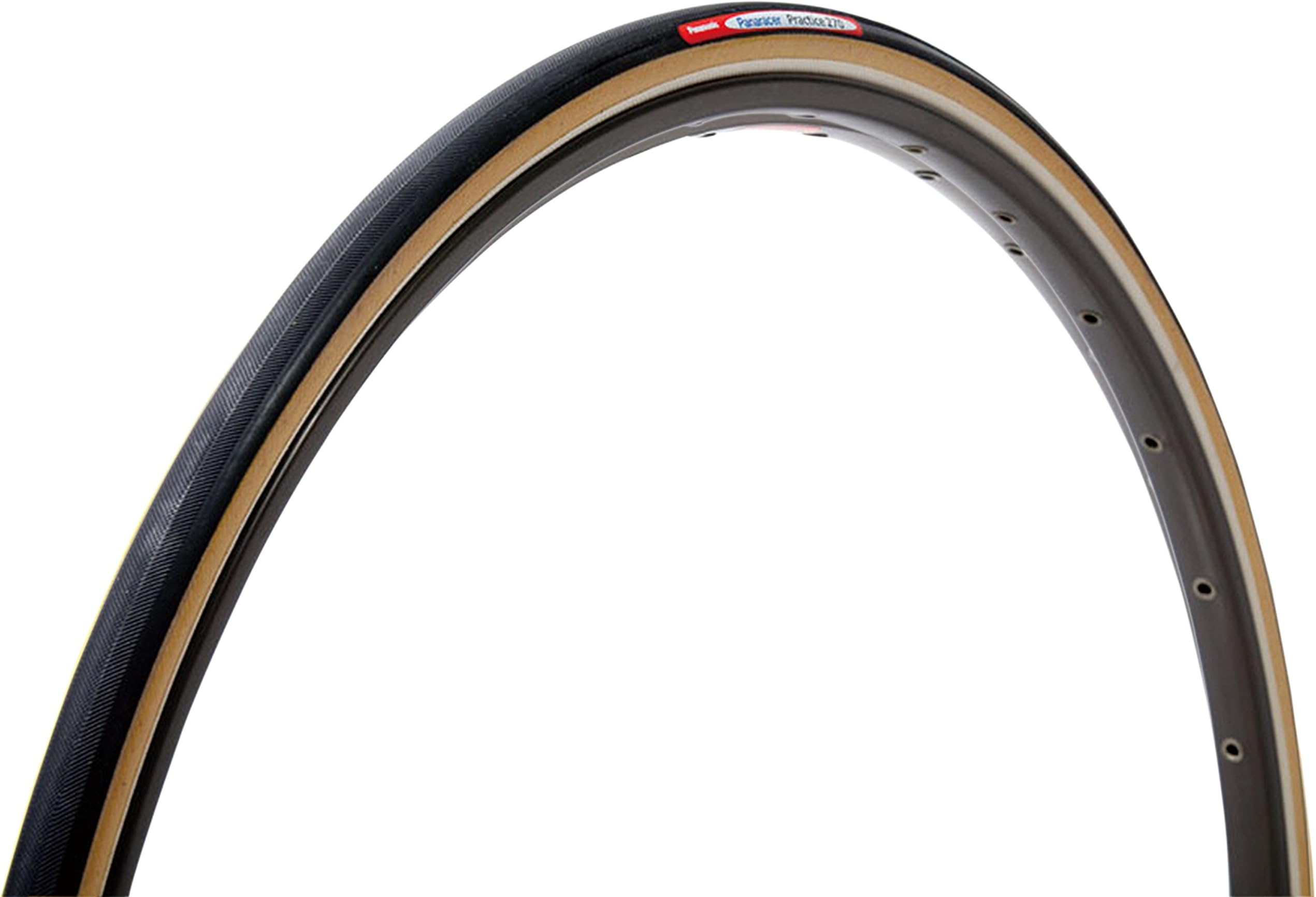 Panaracer Practice LP-725PT-P-B-RV42 Tubular Tire, 27.6 x 9.8 inches (700 x 25.0 cm), Black/Skin (For Road Bikes and Road Races)