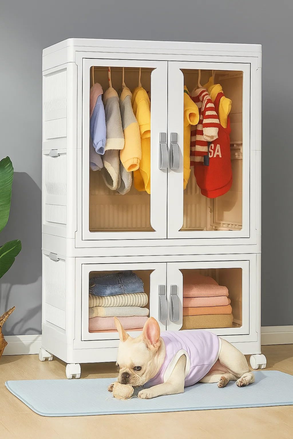 New！！　Finn Soft Wardrobe PET Amazon.com: CXCJAI Pet Clothing Storage Cabinet with Hanging Rod