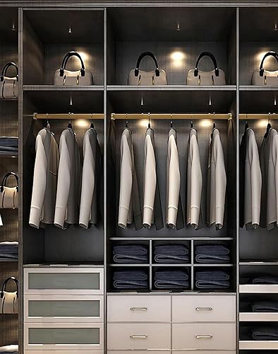 Miniatura 4 de Barra de armario ovalada champán con juego de enchufes, barra de ropa para hotel, oficina, lavandería, aluminio a prueba de agua, óxido, 63