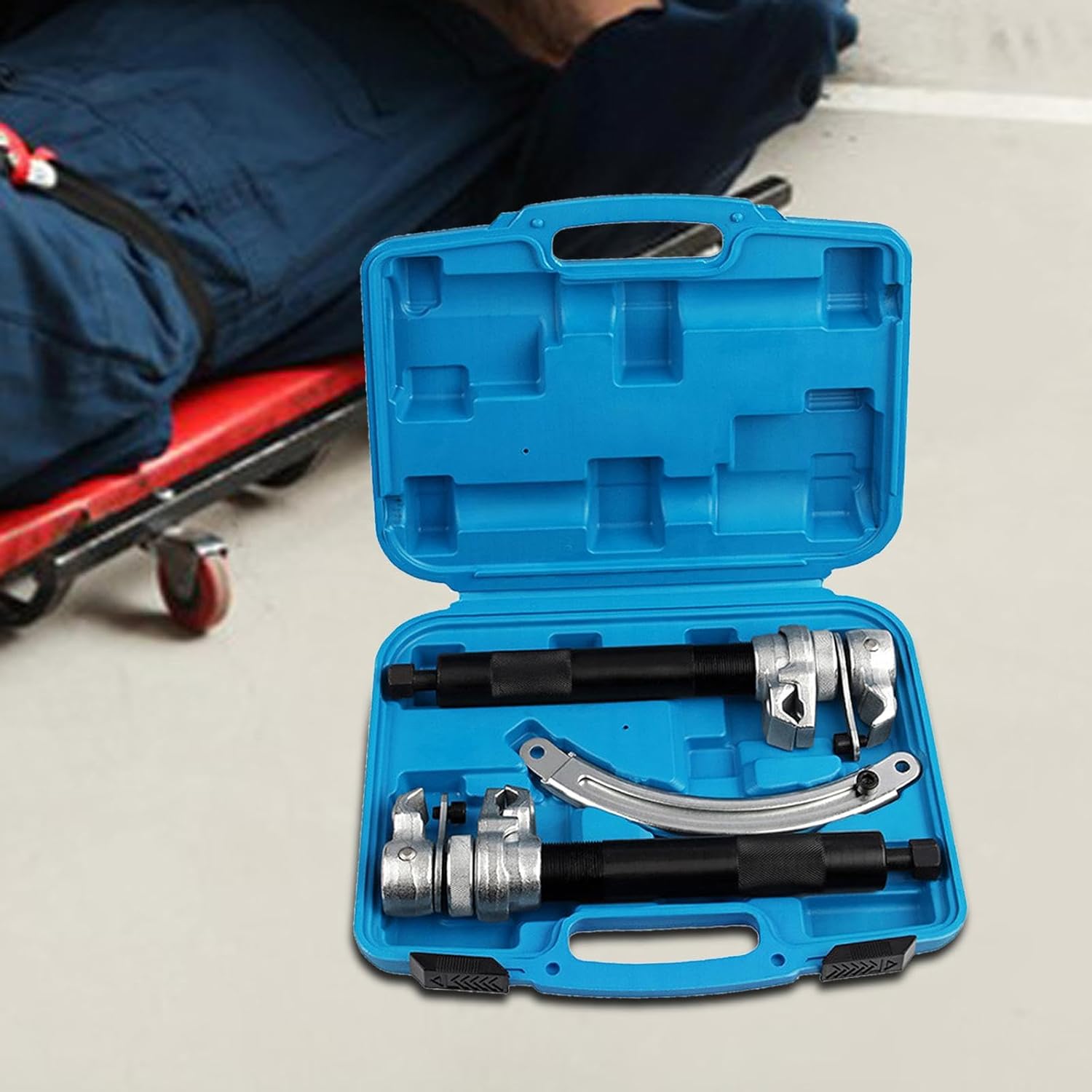 Coil Spring Compressor Tool with Bracket Repair,Portable Spare with Carrying Case for Automotive, UTV, Vehicle, ATV