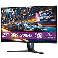GEESUU Monitor Gaming 27 Pollici, PC Schermo Computer 200Hz