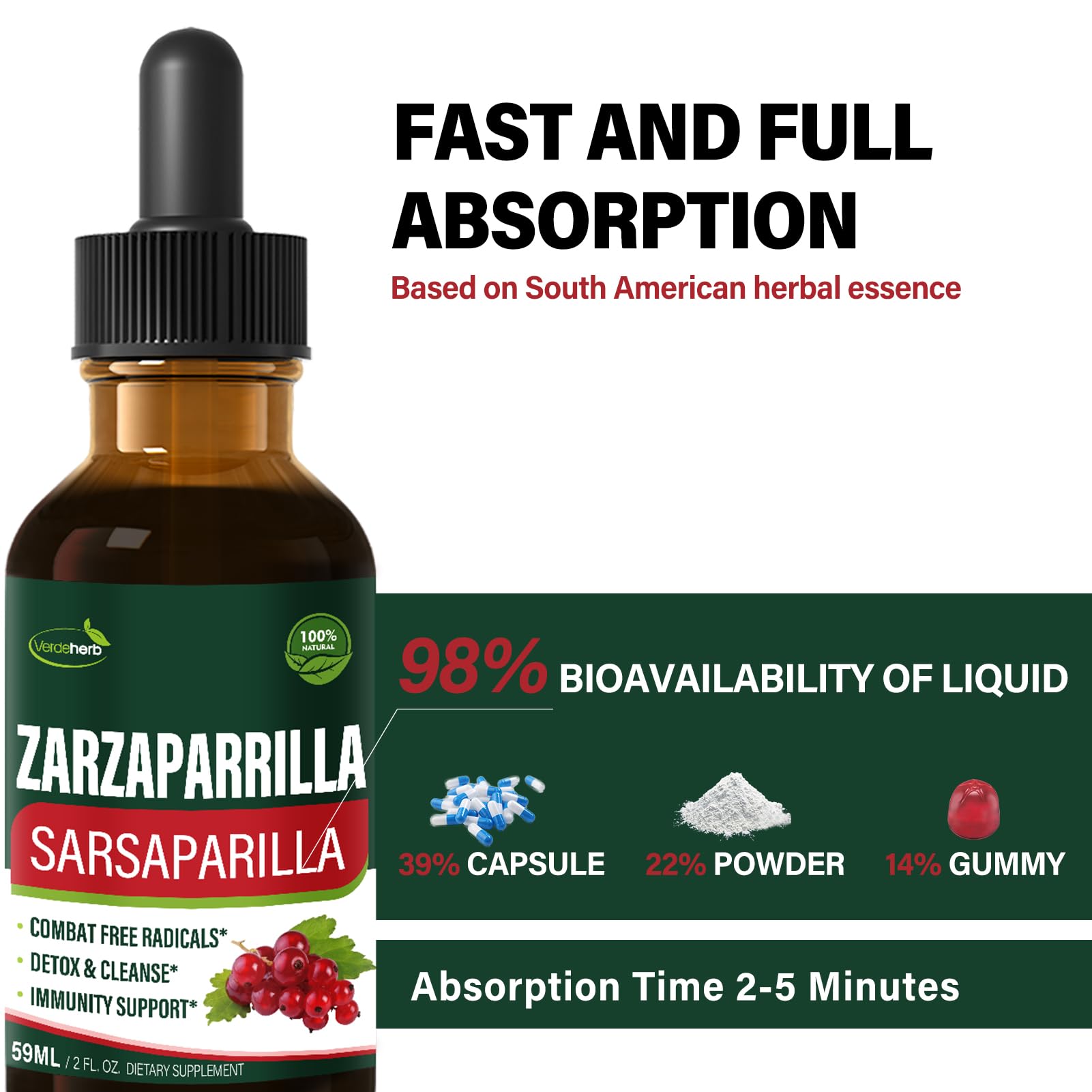 Sarsaparilla Root Extract Drops for Liver Cleanse Detox & Repair — Amazon image 4
