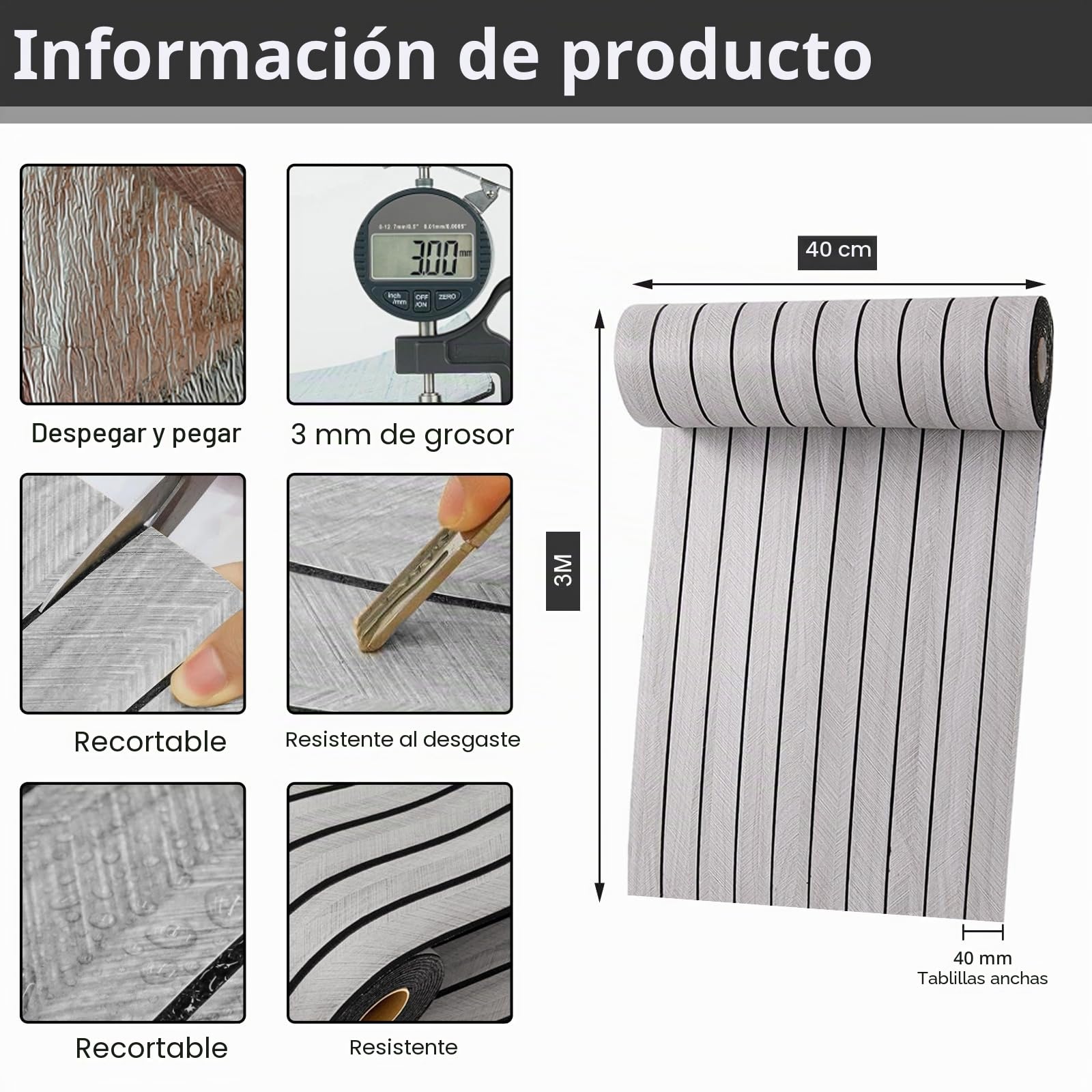 Paneles acústicos autoadhesivos de madera, 300 x 40 cm, paneles de pared con aspecto de madera, decoración de pared, paneles de láminas 3D, placa de insonorización de chapa de madera, paneles de techo