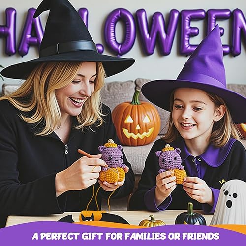 Miniatura 28 de POP COCHE Kit de ganchillo para principiantes, kit de inicio de ganchillo para adultos, lindo kit de manualidades de tejido Amigurumi, regalos