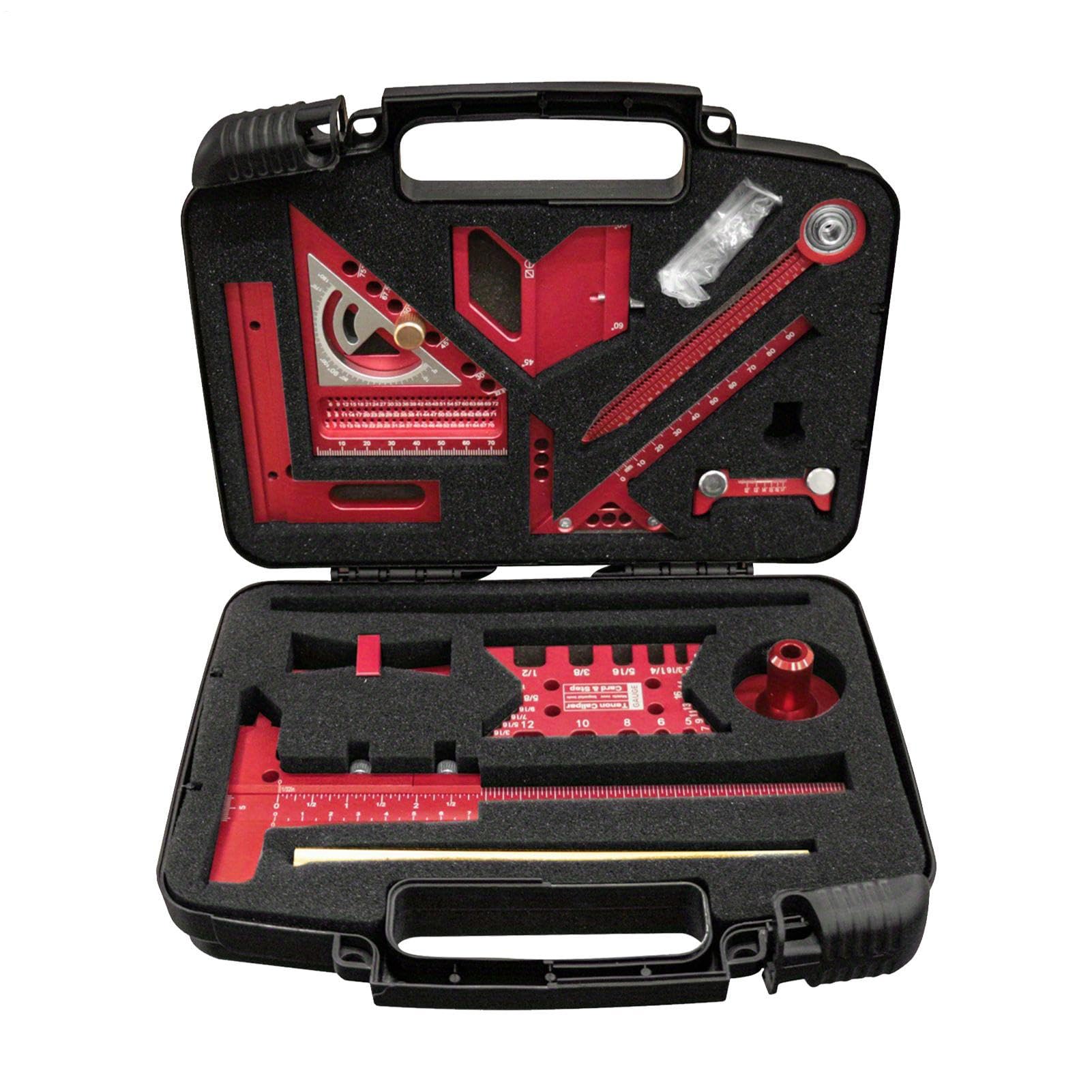 Kątownik Stolarski 10-częściowe Narzędzie Pomiarowe Do Stolarstwa | Domowy Zestaw Kątownika Do Ramowania Konstrukcji Do Prac Ciesielskich Budowlanych Montażu Podłóg Domu Garażu