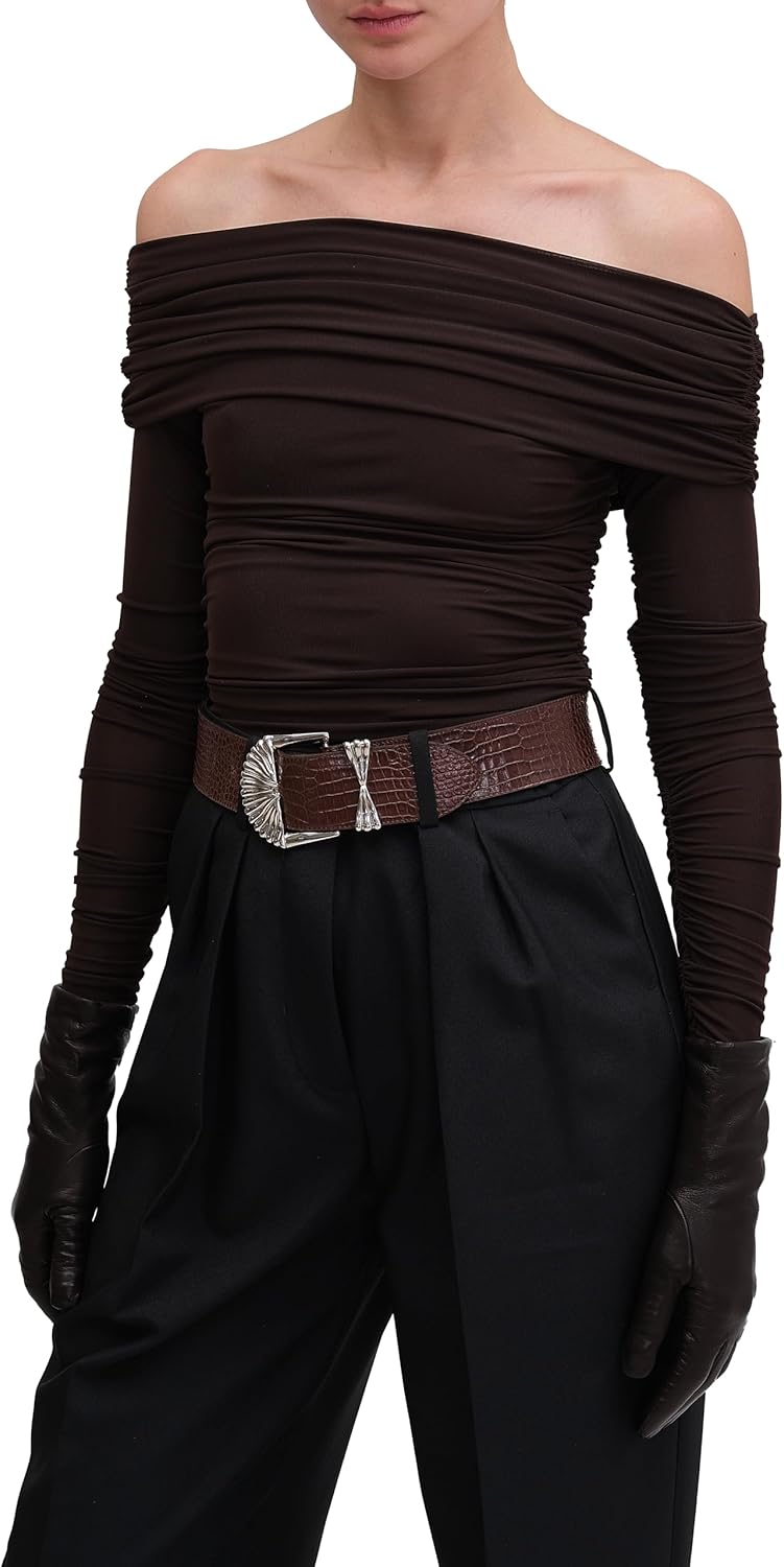 Ronny Kobo Women's Harley Off The Shoulder Long Sleeve Top - Image 3