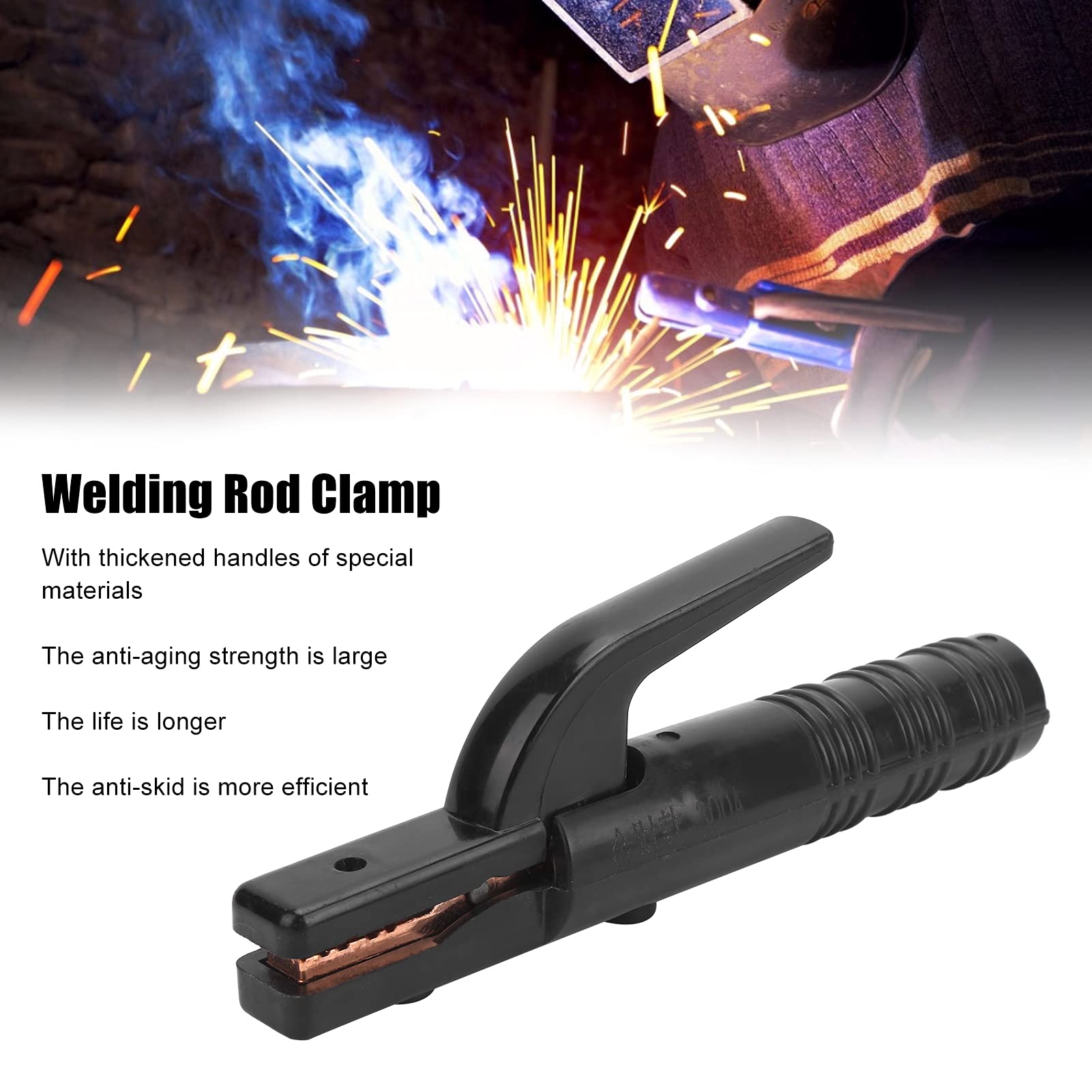 Welding Electrode Holder Clamp Pliers High Temperature Resistant 300A Electric Weld Processing