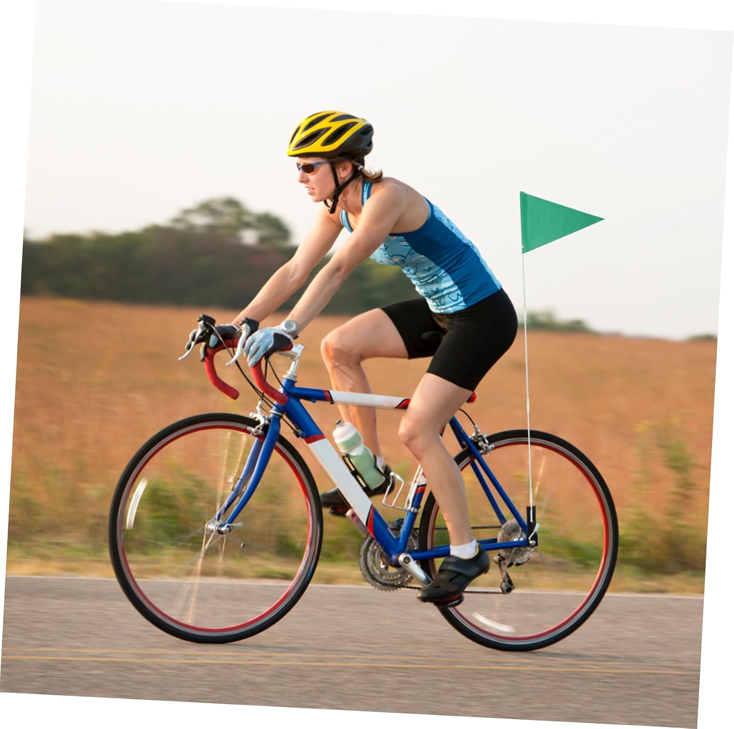 DECHOUS Adjustable Visibility Safety Flag for Boy Girl Bikes Pennant with Easy Installation for Enhanced Cycling Safety Green