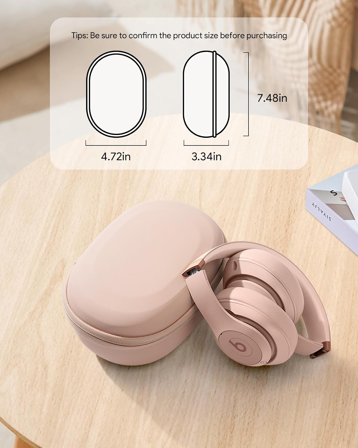 Case for Beats Solo 4/Solo 3/Studio Pro/Studio3 On-Ear Headphones, Portable Travel Hard Shell Storage Bag - Image 5