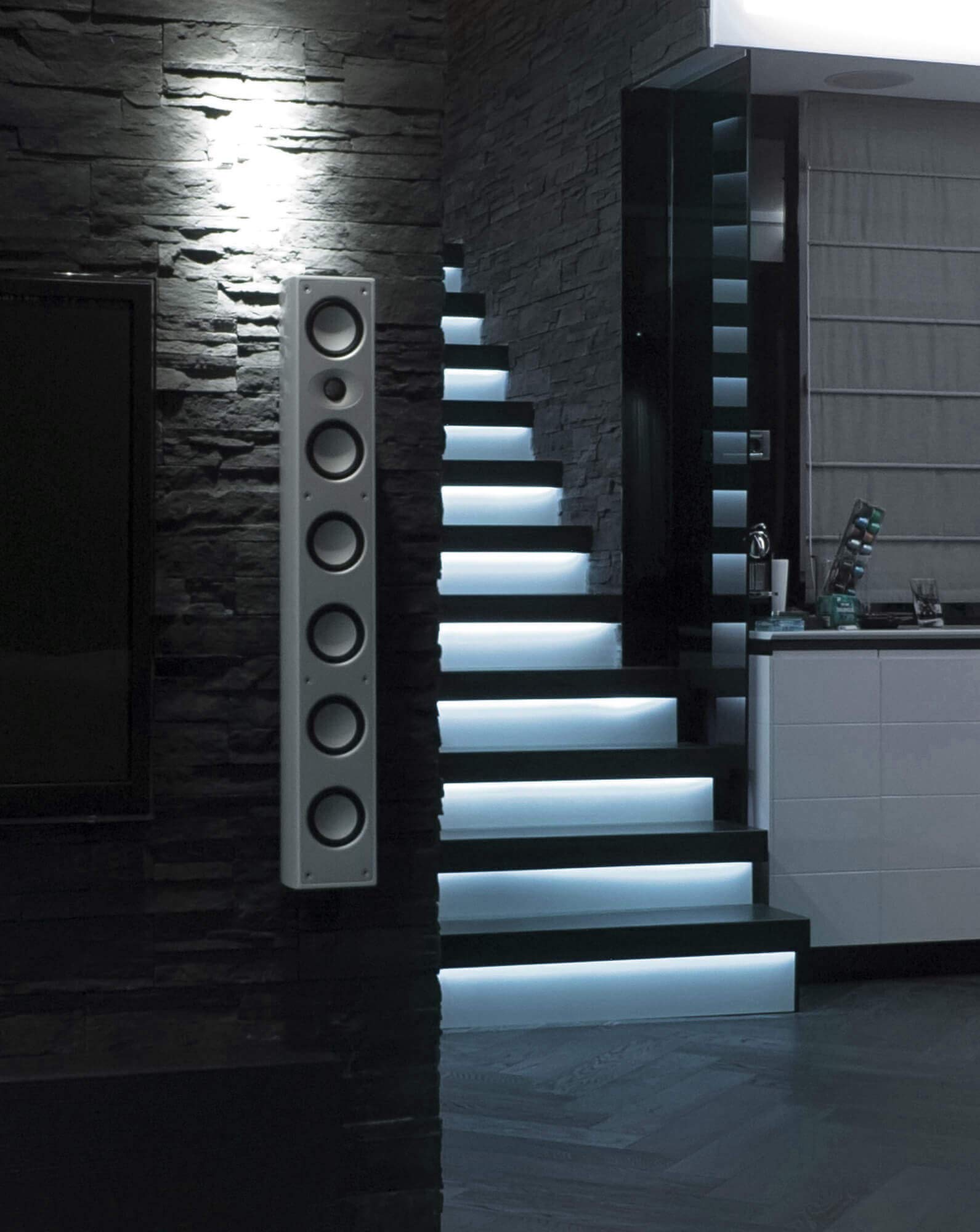 LED Escaleras Iluminación para interiores, Blanco Frío), para 1 hasta 15 Escaleras por 1 metro + 0,5 m conector | opcional con regulador