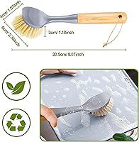 Vista 7 de Cepillo para fregar platos con mango de lavado, cepillo para platos, cepillo para fregar platos, cepillo de platos con mango, cepillo de platos