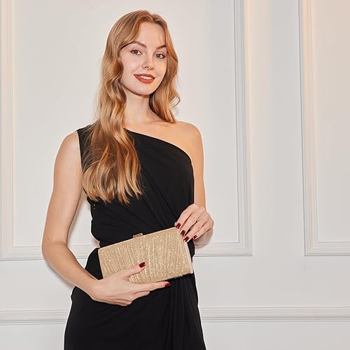 Miniatura 2 de Kseymeir Bolsos de Mano para Mujer Bolso de Plisado para la Noche con Cadena para Baile, Cóctel y Boda Pleated, with Chain, Prom, Cocktail, Wedding