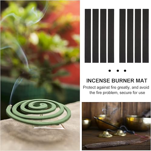Miniatura 6 de YARNOW 10 alfombrillas para quemador de incienso, almohadillas de algodón ignífugas, resistentes al calor, accesorios para quemador de incienso,