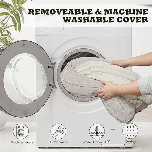 Miniatura 14 de WINDRACING Camas ortopédicas para perros medianos, sofá cama para perros de espuma de huevo impermeable con lados de refuerzo en L, cama mediana