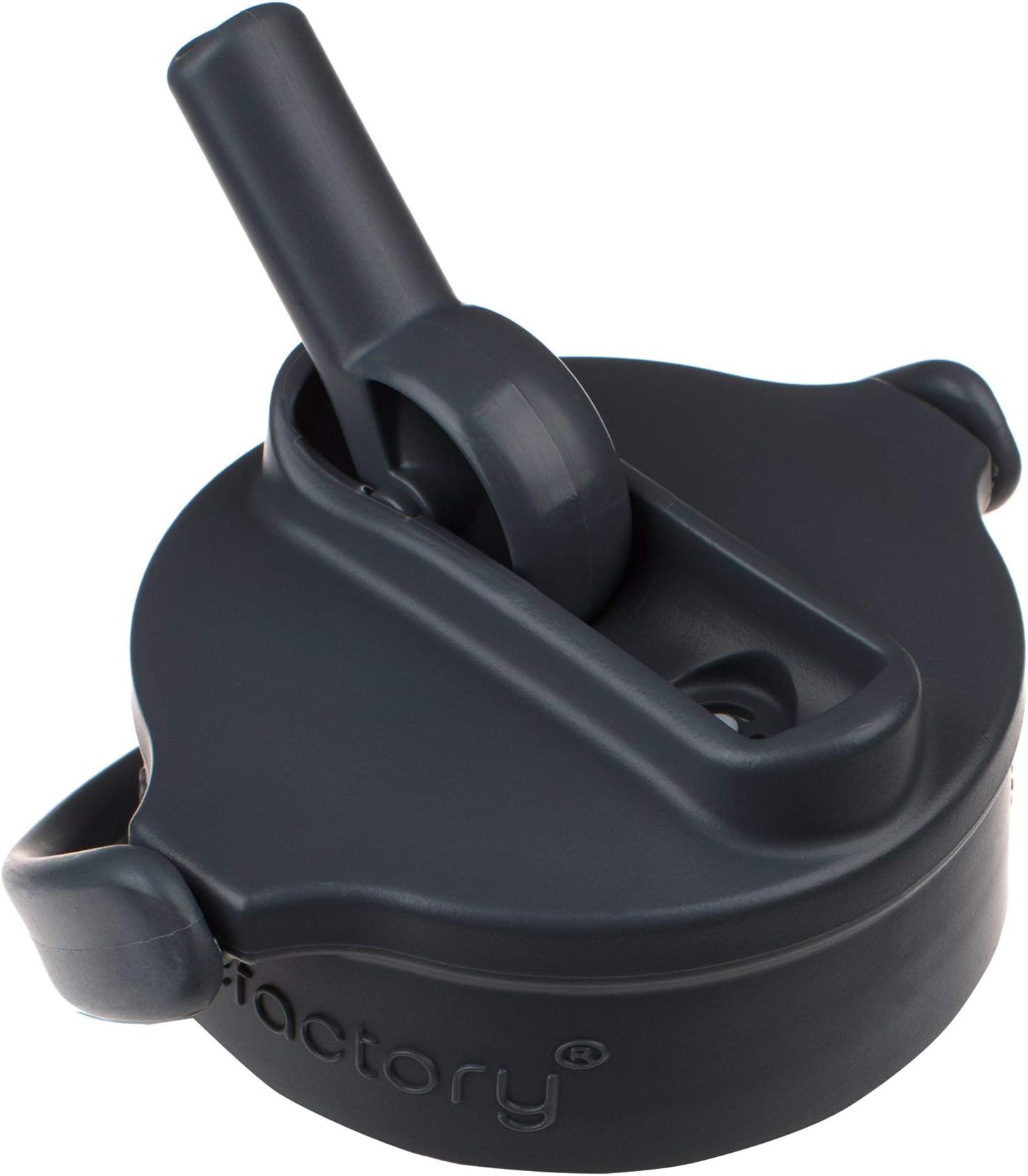 BPA-Free Pivot Straw Cap for 12-Ounce, 16-Ounce, and 22-Ounce Glass Bottles, Onyx (LF500004C6)