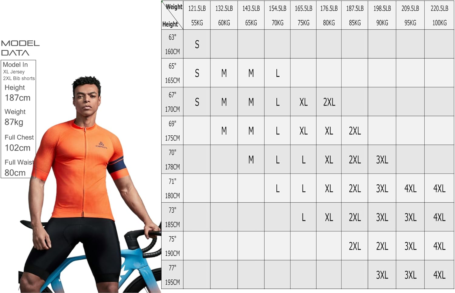 CEROTIPOLAR Cycling Bibs Men, Long Riding Pad Bicycle Biking Bib Shorts UPF50+ - Image 6