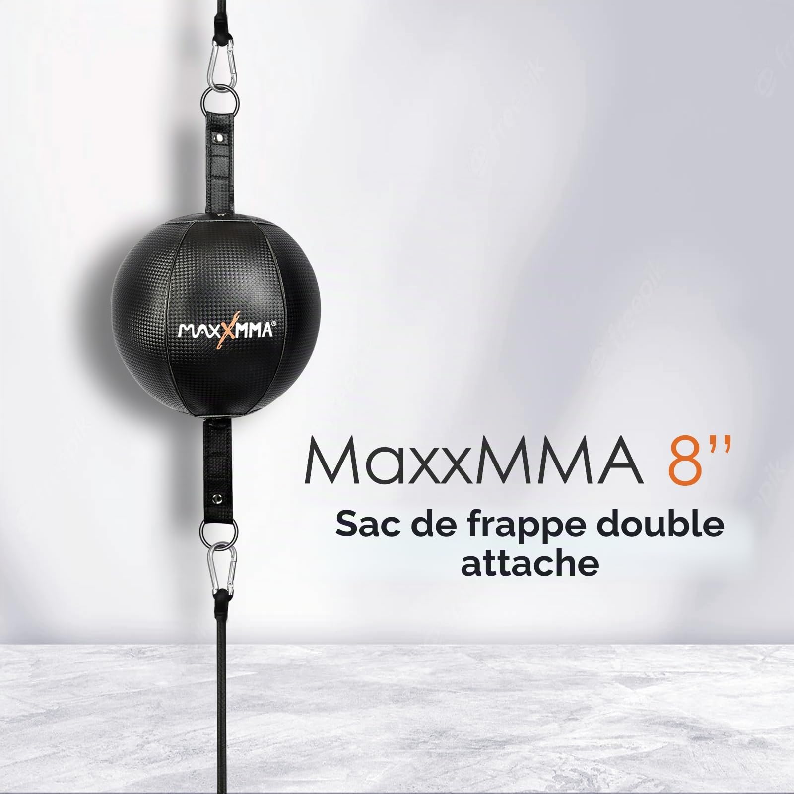 MaxxMMA Balle de Boxe à Double Extrémité avec Pompe, MMA Kickboxing Muay Thai