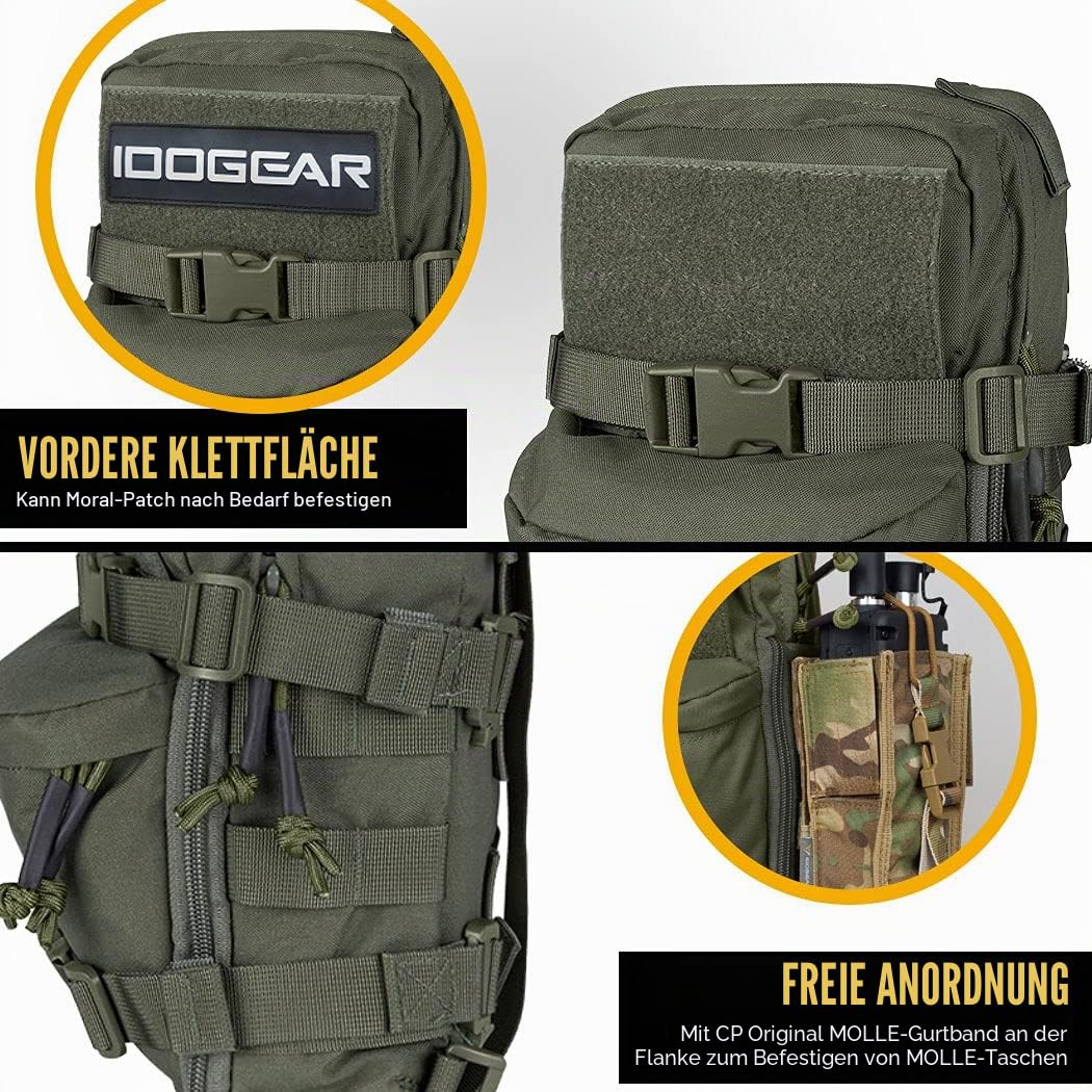 IDOGEAR Mini Taktische Molle Trinkrucksack Aufbewahrungstasche Rucksack Weste Taktische Rucksack Rucksack Outdoor (Ranger Green)