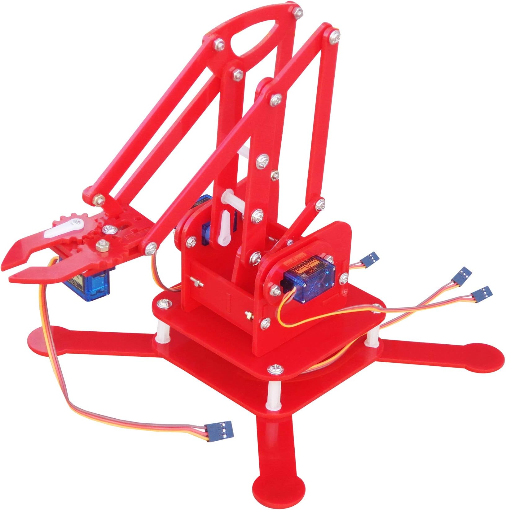 - kit4curious curious arm ardno compatible smart robotic arm with 4 servo- Multi color