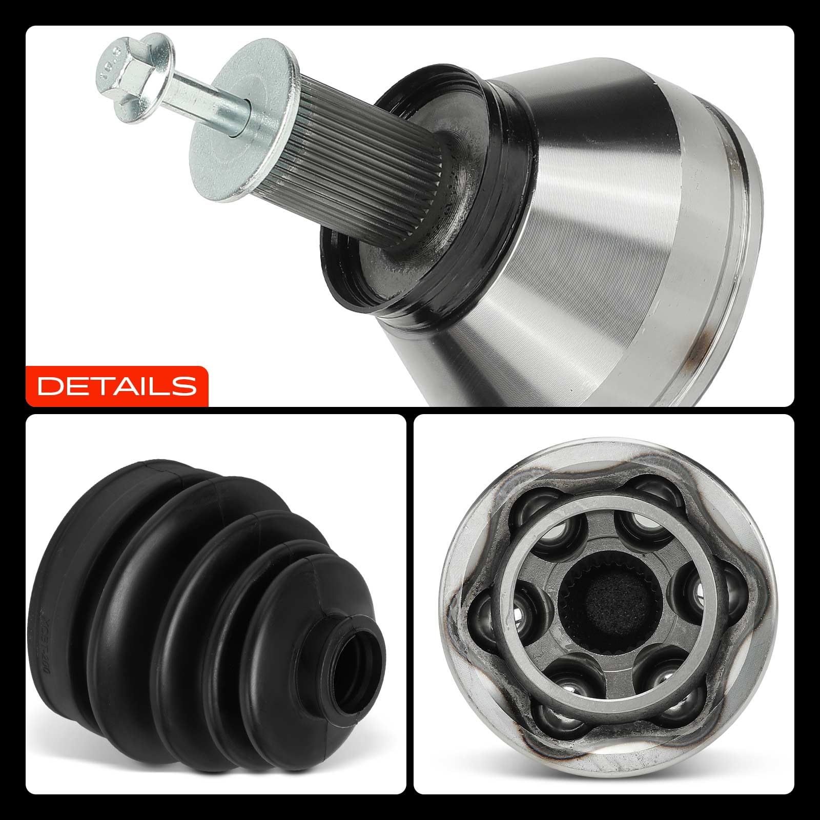 Frankberg Kit de junta homocinética lateral de la rueda delantera LR003159 | Compatible con: S80 II 124, S60 II 134, XC70 II 136, XC60 156, Freelander 2 Furgoneta L359, Freelander 2 L359